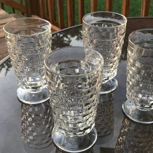 Whitehall Colony Indiana Glasses Clear Set of 4